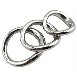 MenSteel Cockring en métal Curved Steel